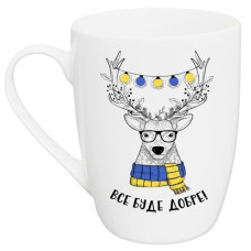 чашка Kvarta 360мл. капучино "Олень" в подар. кор.  2119  (9)
