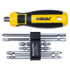 викрутка Сигма з двосторонніми битами 6в1 + адаптер CrV Mega  4009711