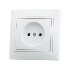 розетка внутрішня Lezard Mira одинарна, без заземлення, біла  701-0202-121В