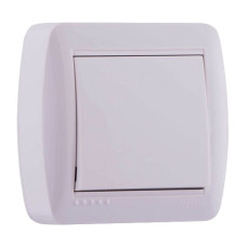 вимикач зовнішній Lezard Demet 1 клавіша, білий  711-0200-100