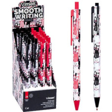 ручка Vinson Cat кульк. масл. автом. синя 0,5мм.  F2  (24/720/2160)