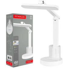 лампа настільна Titanum LED, акум., 10W, 3000-6500К, 220V  TLTF-014W