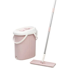 набір для прибирання швабра + відро з клапаном для зливу води  АК 741