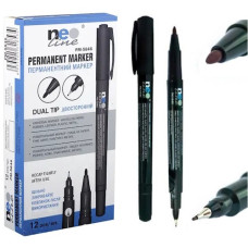 маркер Neo Line РМ-5846 двостор., 2,8мм./0,8мм. чорний  (12/144/1728)